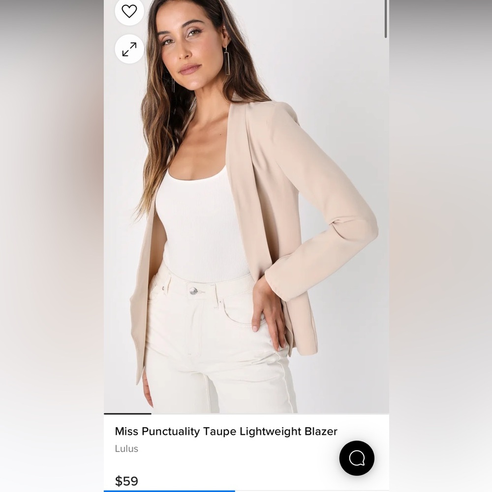 Never worn taupe lightweight blazer